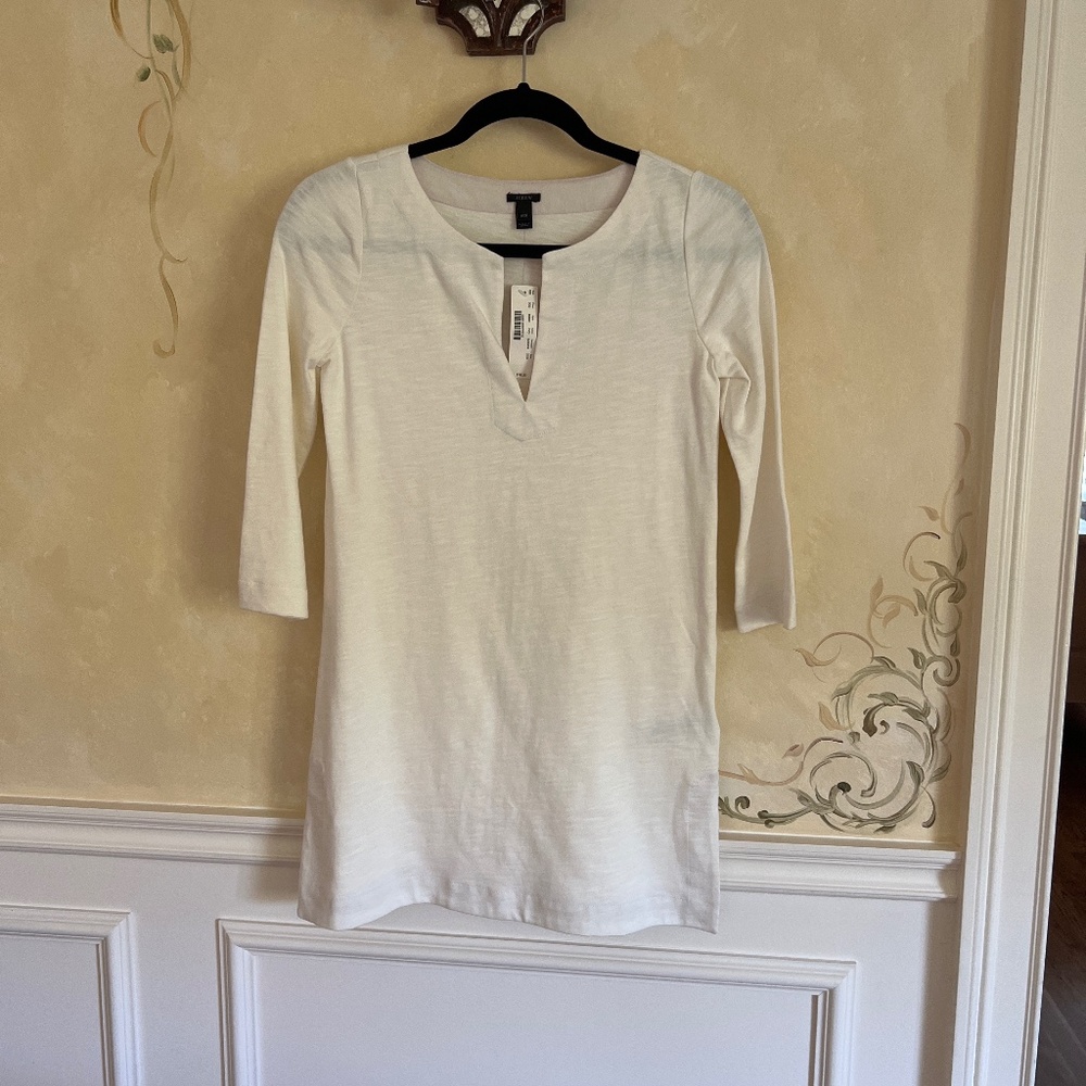 White J Crew dress XXS